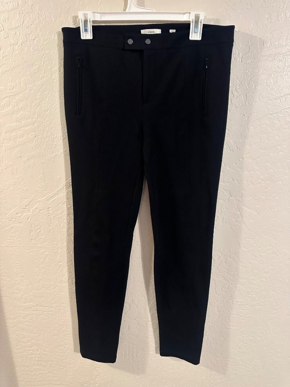 Vince Black Slim Ponte Straight Leg Business Casual Flattering Pants